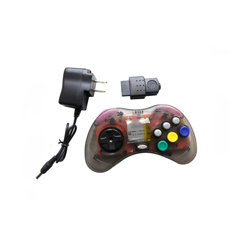 Wireless Game Controller for Sega Saturn SS accessory transparent black