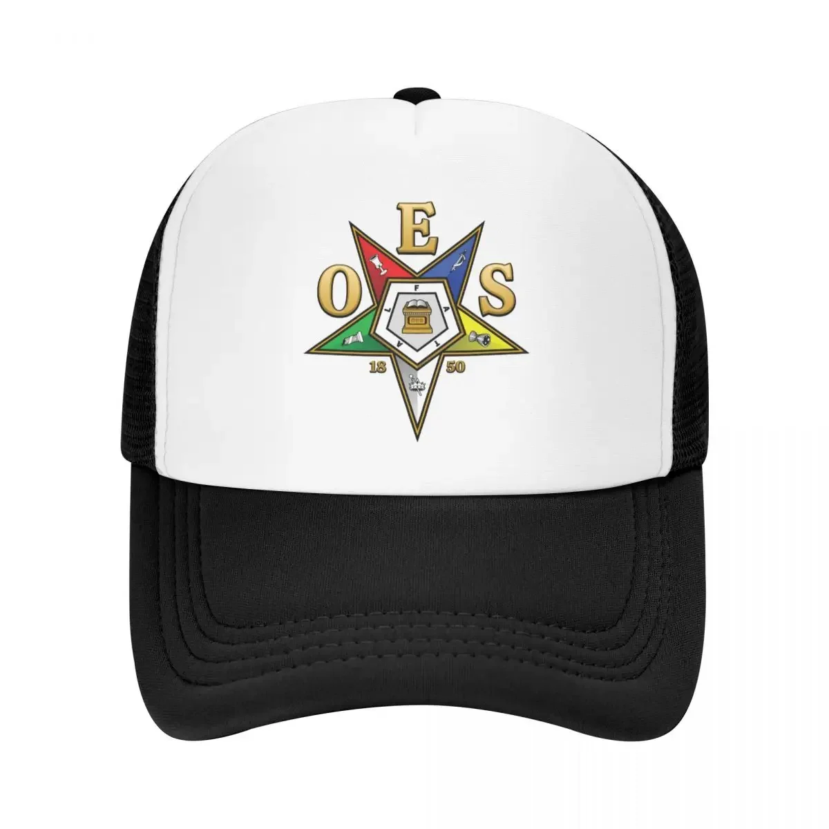 Gorra de camionero clásica personalizada con emblema OES, orden de la estrella oriental, gorra de béisbol ajustable, gorra de camionero de Hip Hop para hombres y mujeres