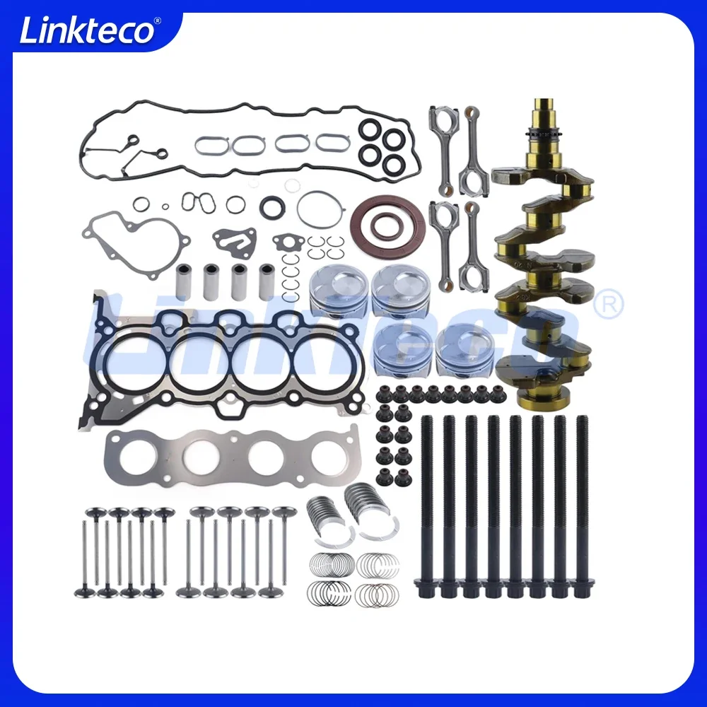 

Engine Rebuild Kit Head Gasket Carmshaft Connecting Rod Piston Ring Vavel Bolt Set Kit 2.0 L L4 GAS G4NC For Hyundai Kia 2.0L