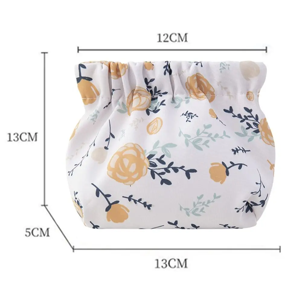 

New Cloth Shrapnel Bag Automatic Closing Portable Cosmetic Bag Coin Pouch