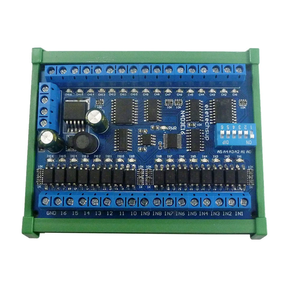 Y06A DC 12V 24V 16 in 16 Out RS485 Remote Switch PLC IO Expansion Board Modbus RTU Multifunctional Convenience Module