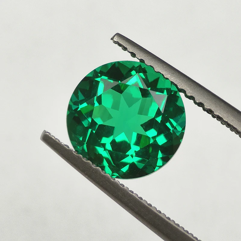 أعلى مختبر الحرارية المائية نمت كولومبيا أحجار كريمة من الزمرد قطع مستديرة حجر الزمرد الاصطناعي حدد شهادة AGL لصنع المجوهرات #4