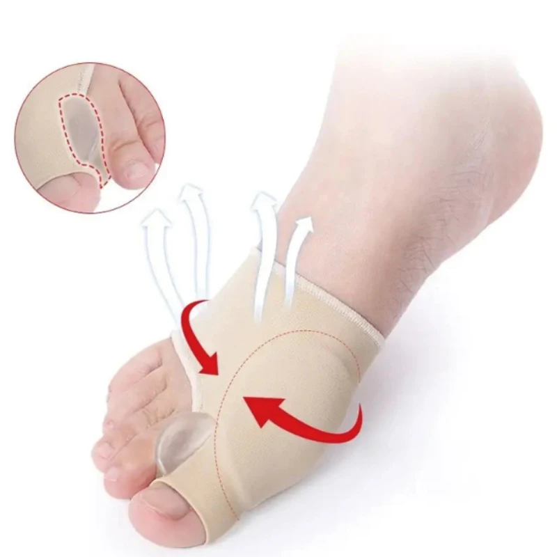 2 قطعة فاصل أصابع القدم جورب مستقيم أروح الورم مصحح تقويم العظام قدم العظام الإبهام الضابط تصحيح أدوات باديكير #4