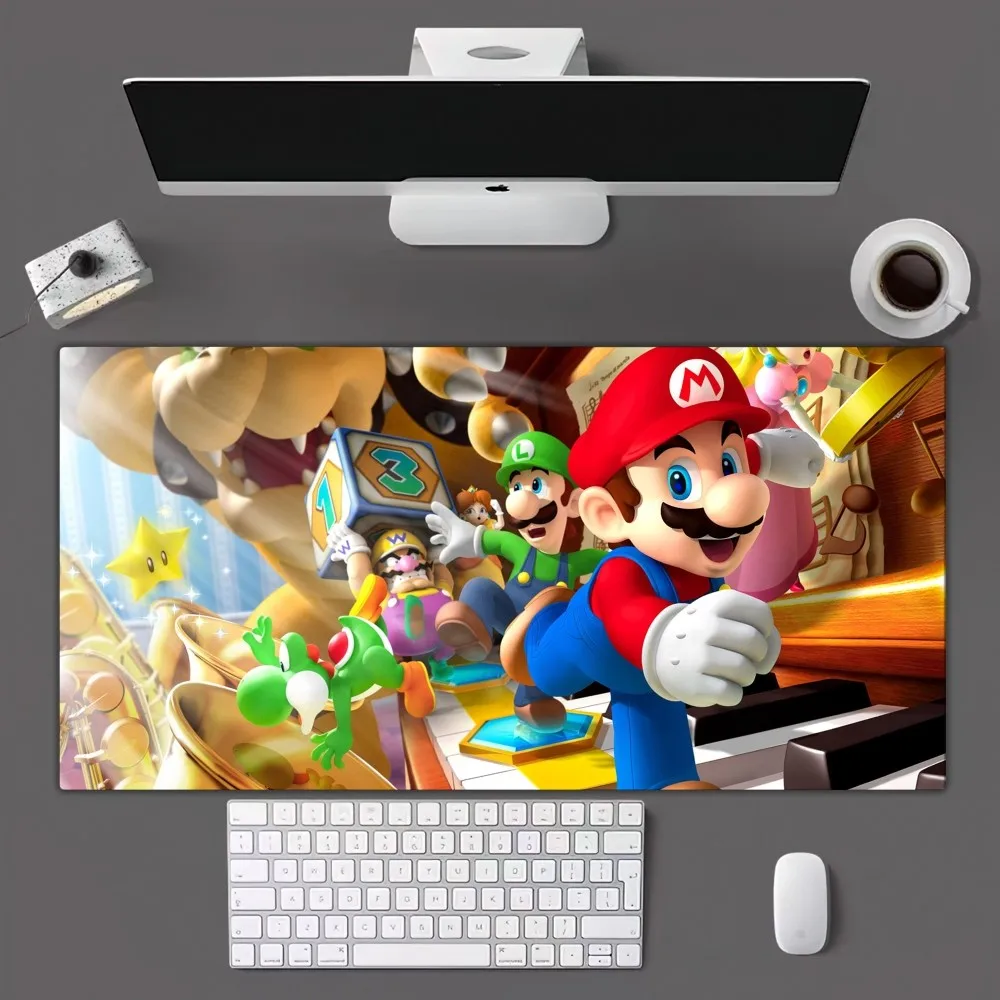 Imagem -03 - Jogo Quente Super M-marios Mousepad Mousepad Gamer Mouse Pad Tamanho para Escritório Tapete de Mesa Longa