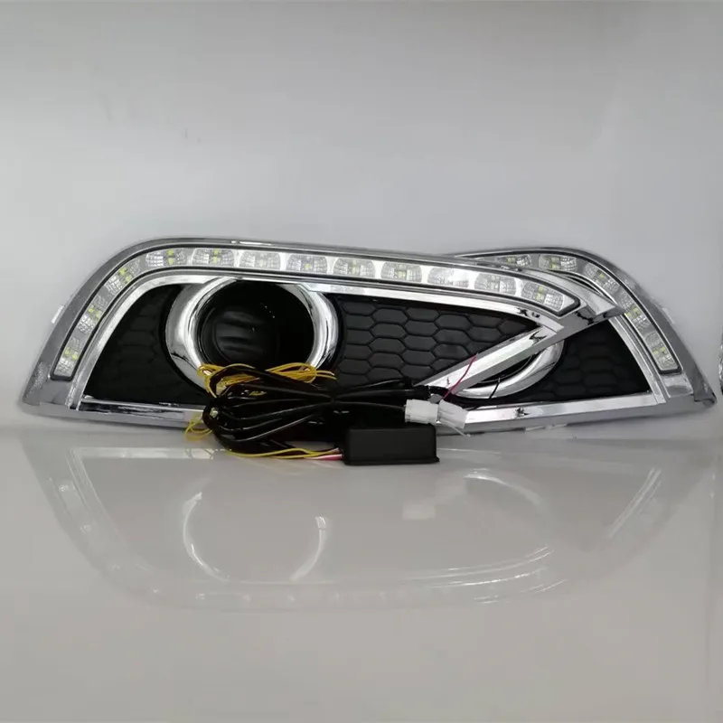 LED DRL For Honda CRV CR-V 2012 2013 2014 Daytime Running Light Waterproof Daylight Lamp With Dynamic Turning Light Signals 12V Accessories Kit Set