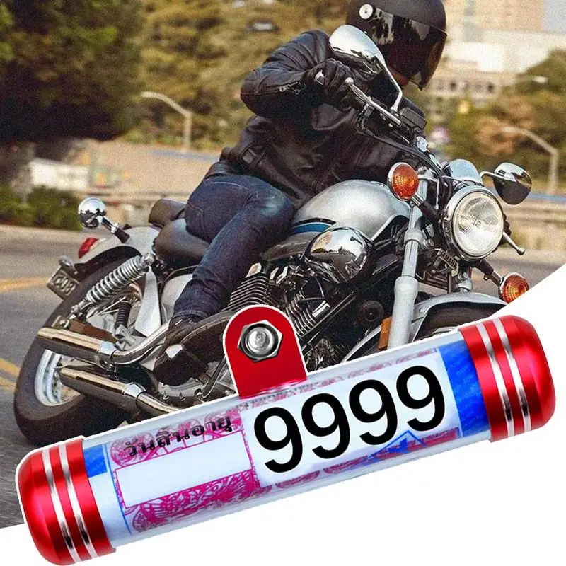 Registration Tube For Motorcycle Motorcycle Control Disc Tube Secure Tax Disc Waterproof Cylindrical Holder Frame For Motorbike