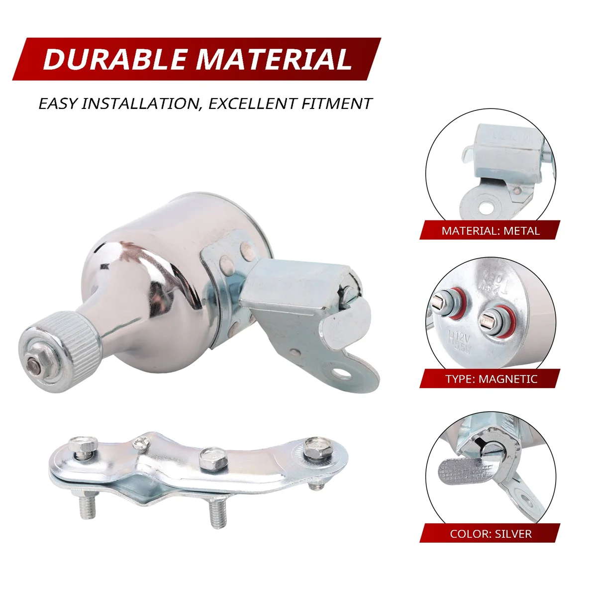 

A64Z New Bicycle Light Generator 12V 6W Dynamo Motorized Friction Head Rear Light Kit