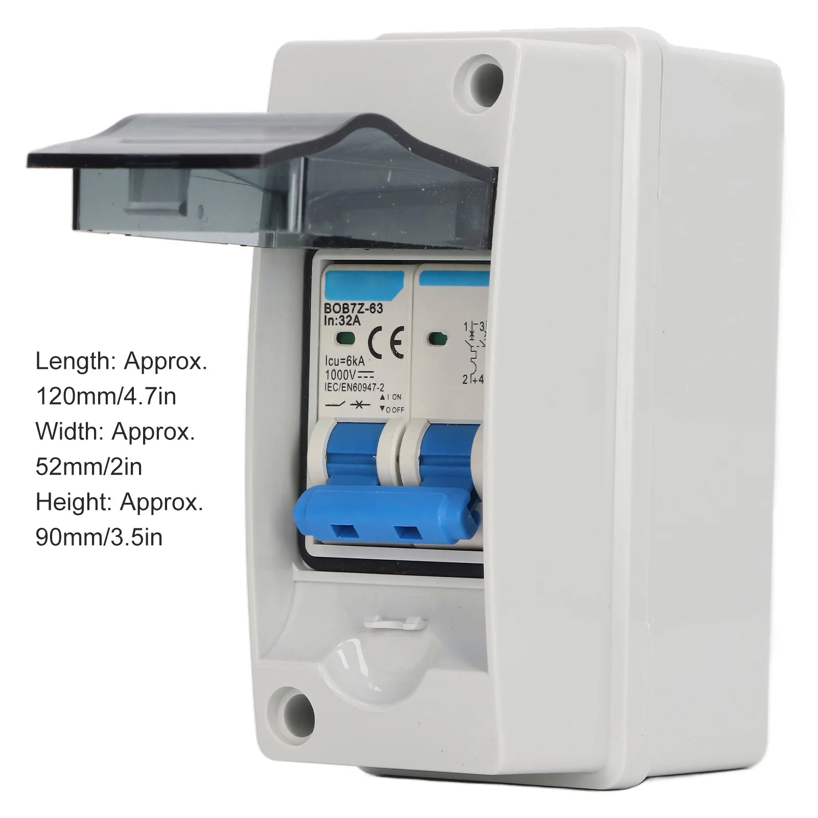 قطاع دارة كهربائية 32A 6KA IP65 عازل مقاوم للماء قطع الاتصال بالطاقة الشمسية 1000 فولت قطاع دارة بالطاقة الشمسية