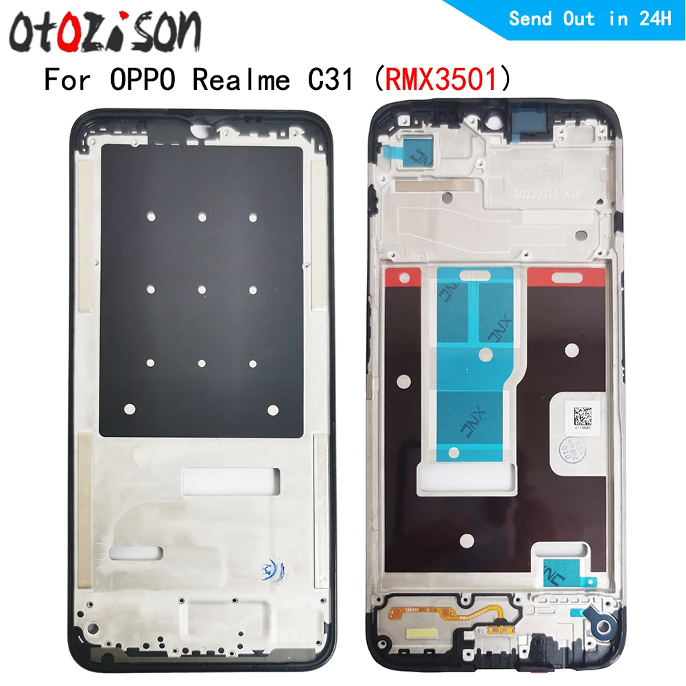 Housing Middle Frame LCD Bezel Plate Panel Chassis For Oppo Realme C31 RMX3501 Phone Middle Frame For Realme C31