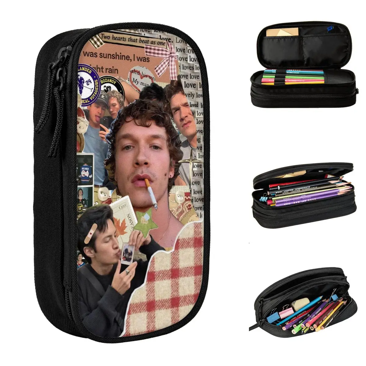 

Heated Rivalry Pencil Case Cute Ilya Shane Pen Holder Bags Student Large Storage Office Zipper Pencil Box