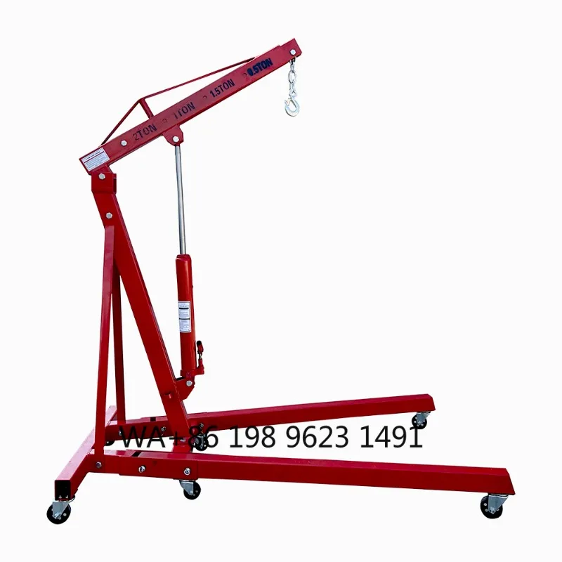 500kg 2.4m Manual Compact Lifting Crane Small Truck Mount Crane for Garage Workshop Construction Lifting