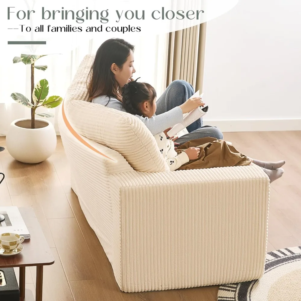 أريكة سرير قابلة للتحويل مقاس 61 بوصة، أريكة نوم قابلة للسحب، سرير فوتون 3 في 1 قابل للطي، أريكة سرير قابلة للطي مع وسائد #5