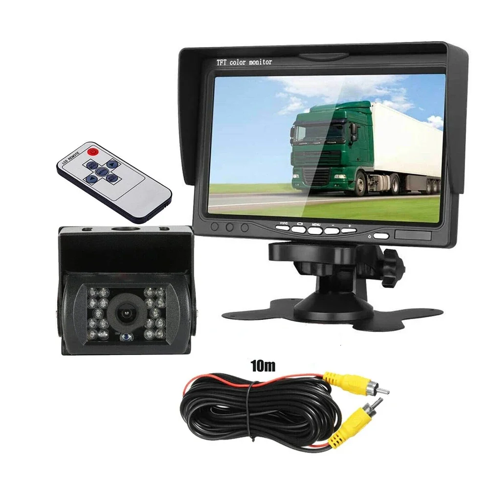 

7'' Backup Camera and Monitor Kit System Back Parking Night Vision For Truck RV