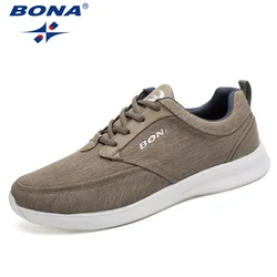 BONA-zapatos clásicos para caminar para hombre, zapatillas cómodas con cordones, para correr al aire libre, envío gratis