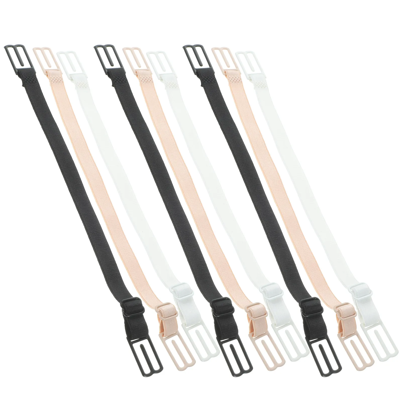 

9pcs Anti-slip Shoulder 4 White Black Beige Each Bra Straps Replacement Adjustable Detachable Straps Underwear Accessories