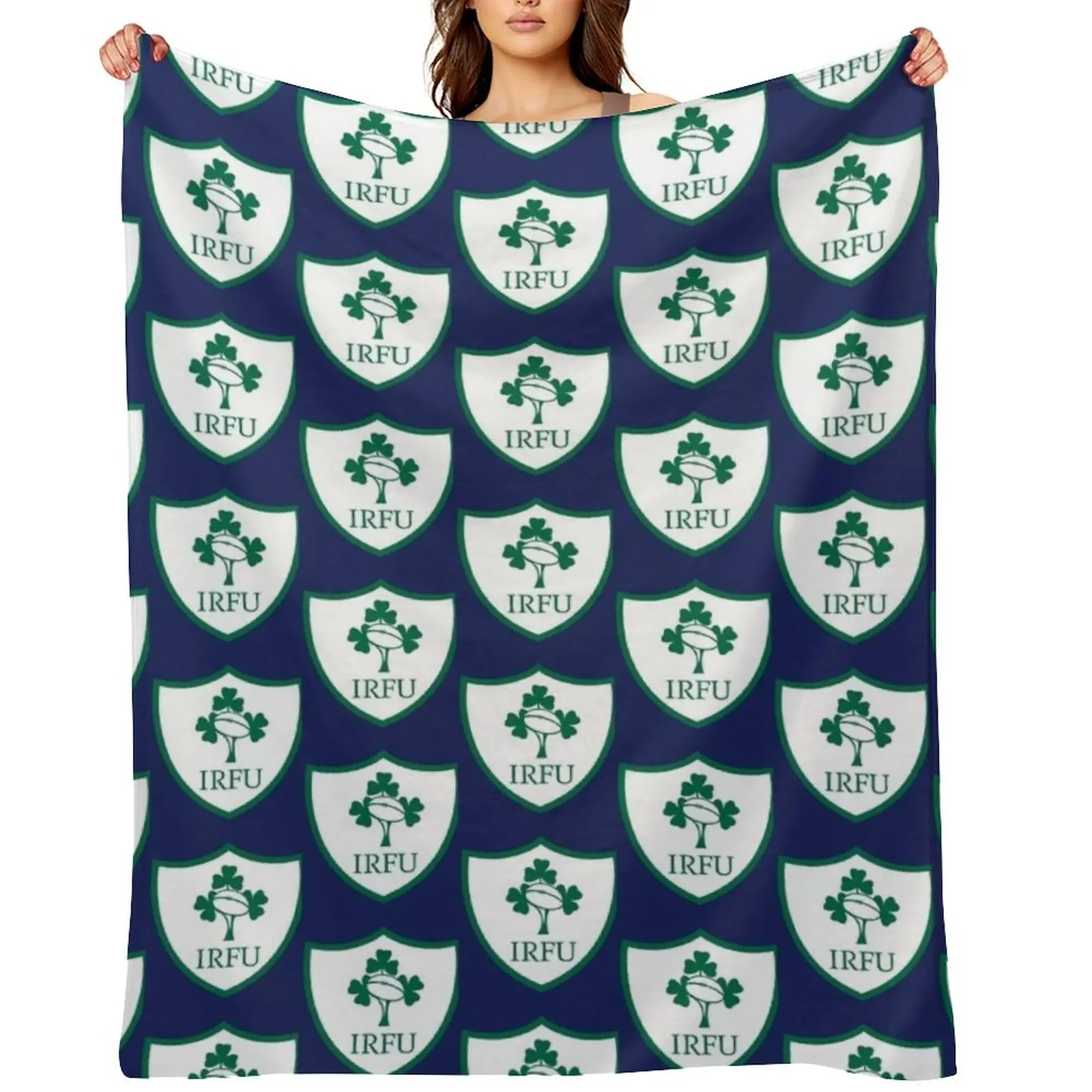 

IRELAND IRFU-RUGBY -BADGES Throw Blanket Weighted warm for winter Blankets For Bed Blankets