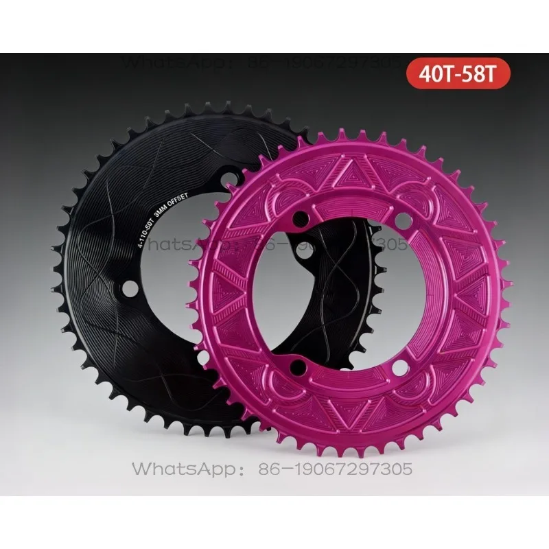 Bicycle power meter closed disc road bike 110BCD positive and negative tooth single disc 40-58T offset 3mm