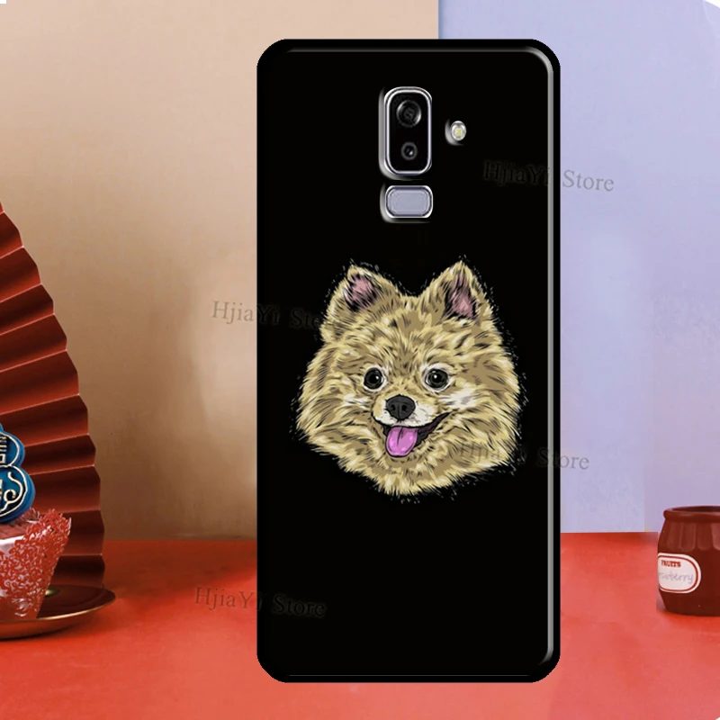 Cartoon Pomeranian Dog Case For Samsung Galaxy A5 A3 2017 J7 J5 J1 J3 2016 A6 A8 J6 J4 Plus J8 A7 A9 2018 Cover