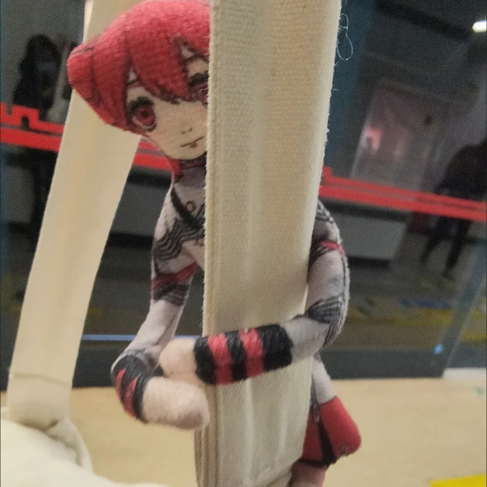 Anime Kasane Teto Cosplay Plush Stuffed Dolls Cute Figure Room Decoration Abstract Wire Skeleton Cosplay Accessories Gifts