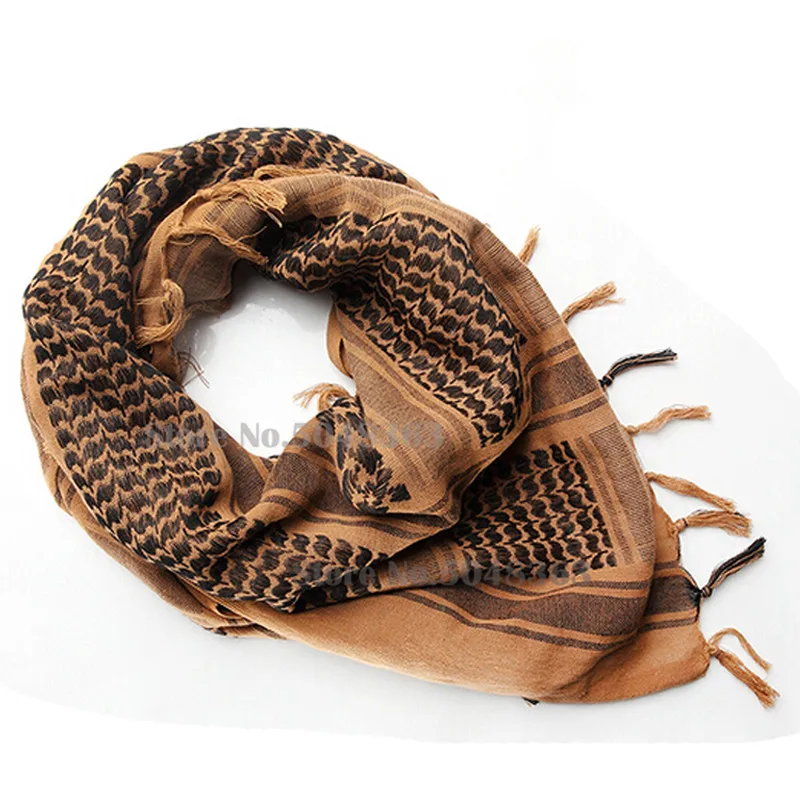 Tactical Arab Shemag Cotton Scarves Outdoor Unisex Army Military Hunting Paintball Head Scarf Face Mesh Desert Bandanas Scarf