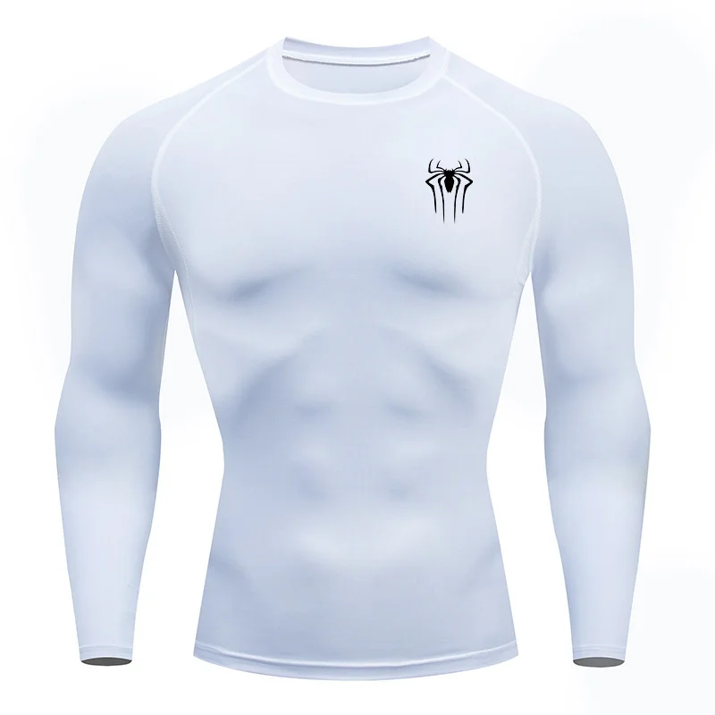 Wiosna jesień koszulka do biegania męska z długim rękawem trening gimnastyczny męskie t-shirty Fitness odzież sportowa Outdoor topy sportowe męskie