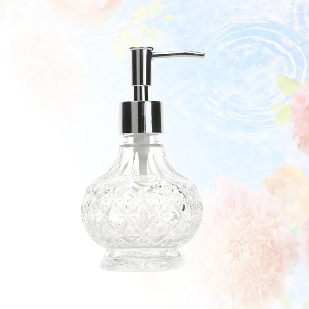 

Premium Glass Pump Bottle Empty Refillable Dispenser for Body Wash Liquid Soap Shampoo Lotion Travel Size Portable Subpackaging