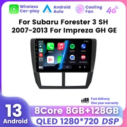 Android 13 autoradio Carplay Auto 2Din lettore multimediale per Subaru Forester 3 SH 2007 - 2013 per Subaru Impreza GH GE 2007-2011