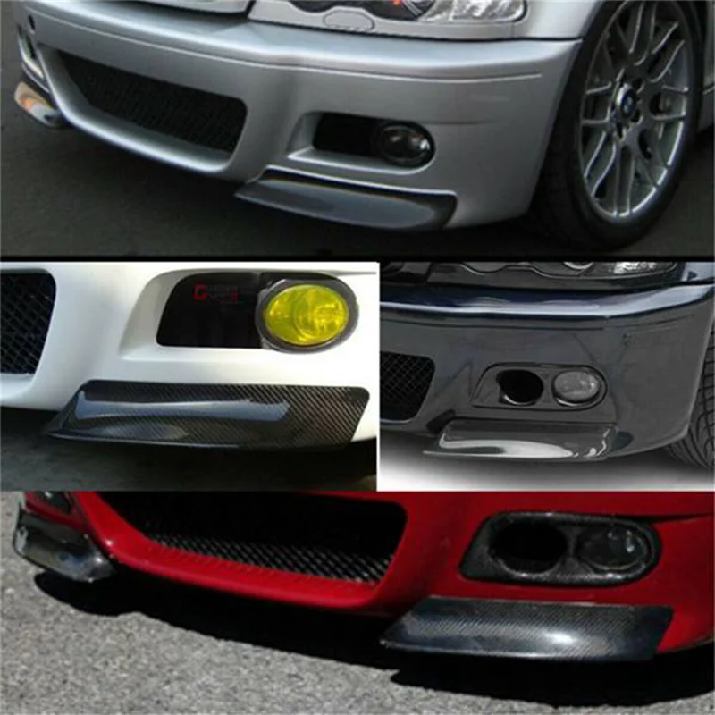 

For BMW E46 M3 1999-2006 REAL Carbon Fiber Front Bumper Splitter Spoiler Lip-Y46A