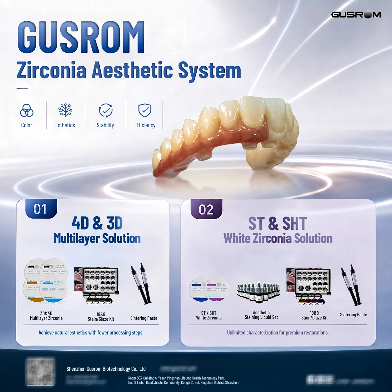 GUSROM Weißer Zirkonoxidblock 98mm 1200MPa Hochfeste Dental-Zirkonoxidscheibe CAD CAM für interne Färbung von Kronen und Brücken ST 43% – Detail 3