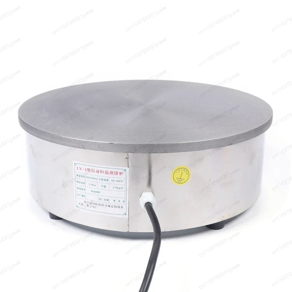 

For 3KW Electric Crepe Maker with Non-Stick Heating Plate Adjustable Temperature for Home Kitchen