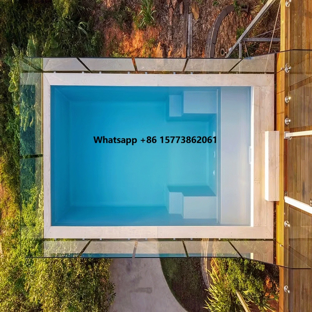 Outdoor Swim Pool SPA Pools Swimming Outdoor Cheap Custom 8m 10m Fiberglass FRP Inground  Swimming Pools