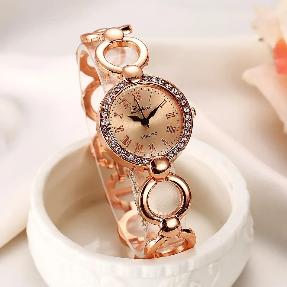 Reloj de pulsera con esfera redonda para Mujer, relojes de lujo para Mujer, relojes de pulsera de cuarzo simples, Reloj de regalo, reloj de regalo, Часы Ж Sammaliе Нару