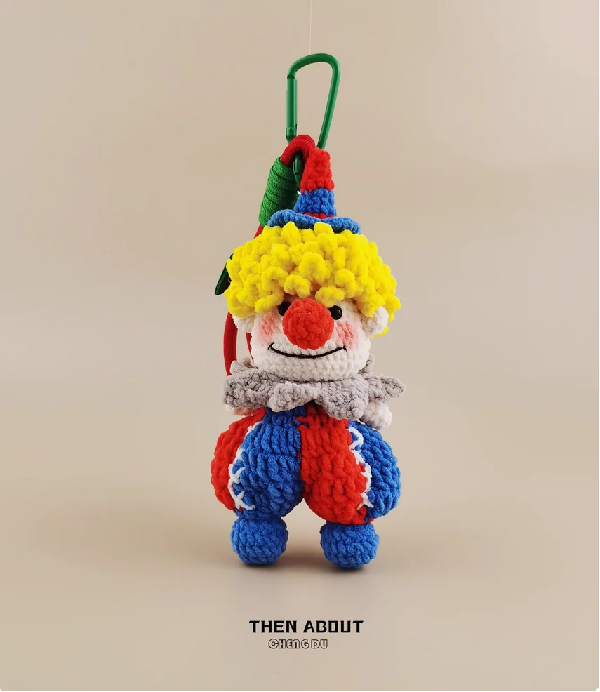 Hand-crocheted cute clown doll bag pendant Keychain senior gift