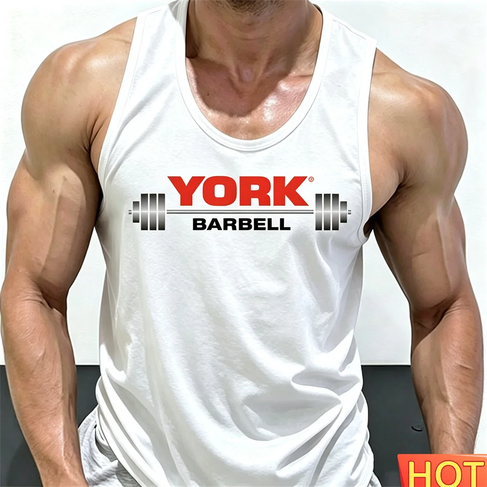 Summer  men's t-shirts tank tops Breathable Sport fitness tank top men Men's round neck sleeveless T-shirt Dumbbell shaped vests