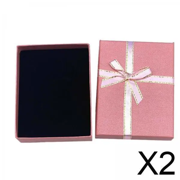 

2x Jewelry Box Gift Box Versatile Small Keepsake Box Treasure Case Jewelry Case for Necklaces Bracelets Charms Earrings Pendants