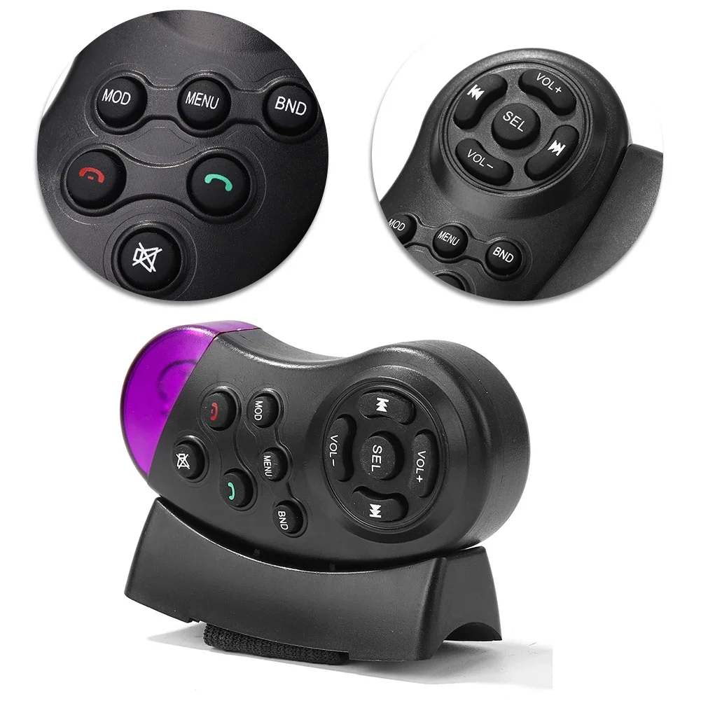 1Key Universal Car Steering Wheel Remote Control Multimedia Player Wireless Control For Car Music Radio DVD VCD Without Battery