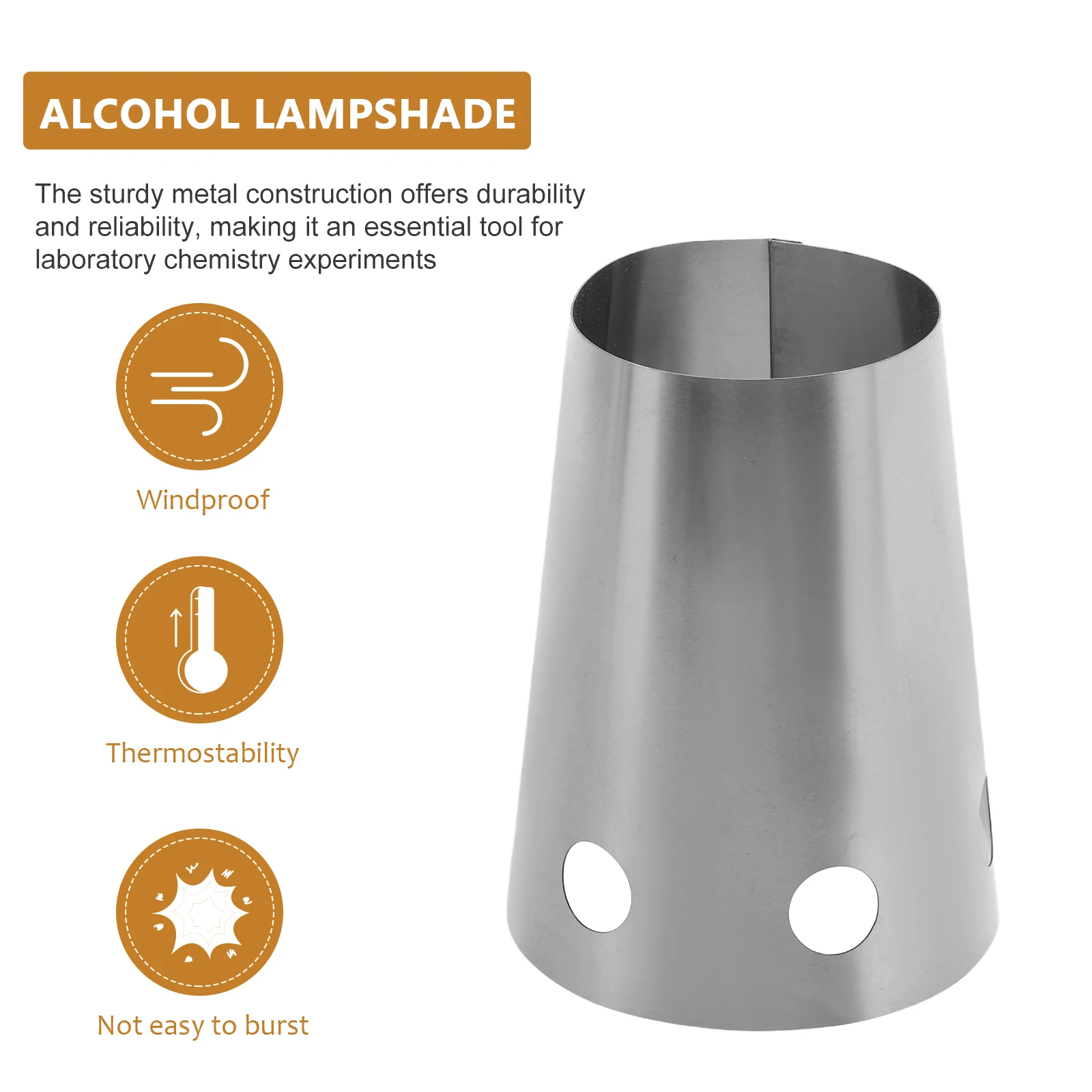 

2pcs Metal Alcohol Lamp Burner Windscreen Sturdy Windproof Guard For Safe Lab Experiments Lightweight Portable Camping Stove