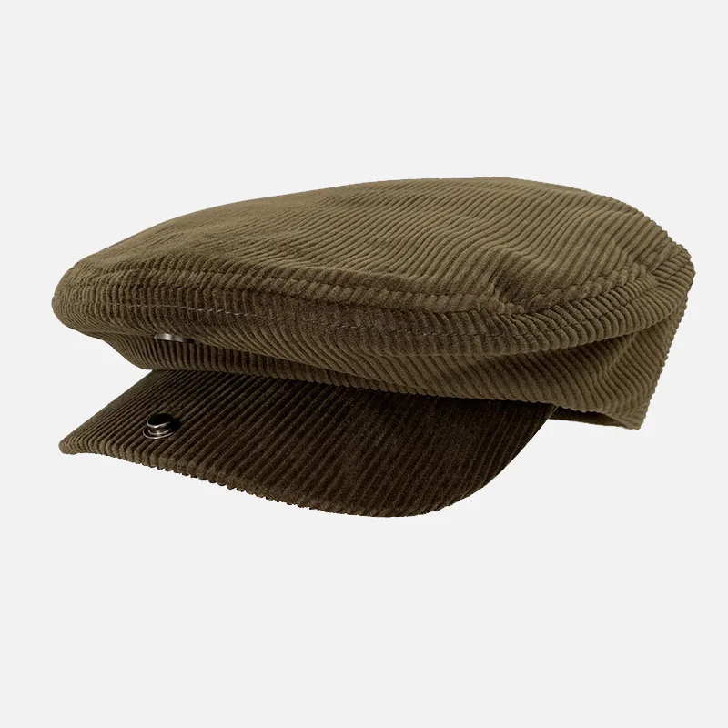 2022 Spring Autumn Mens Flat Cap Brown Corduroy Newsboy Caps Outdoor Gorro Hombre Boina Berets Retro Newsboy Cap For Women