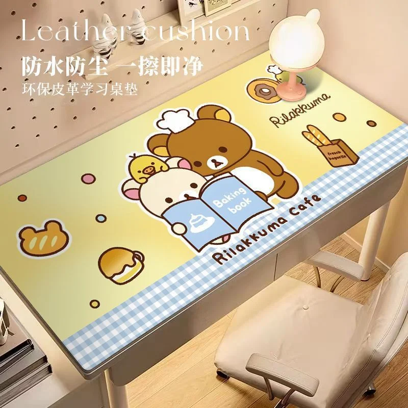 

Коврик для мыши из искусственной кожи с милым медведем, офисный настольный коврик, коврик для мыши, компьютерный коврик скоростного типа, игровой коврик для ноутбука, клавиатура с героями мультфильмов