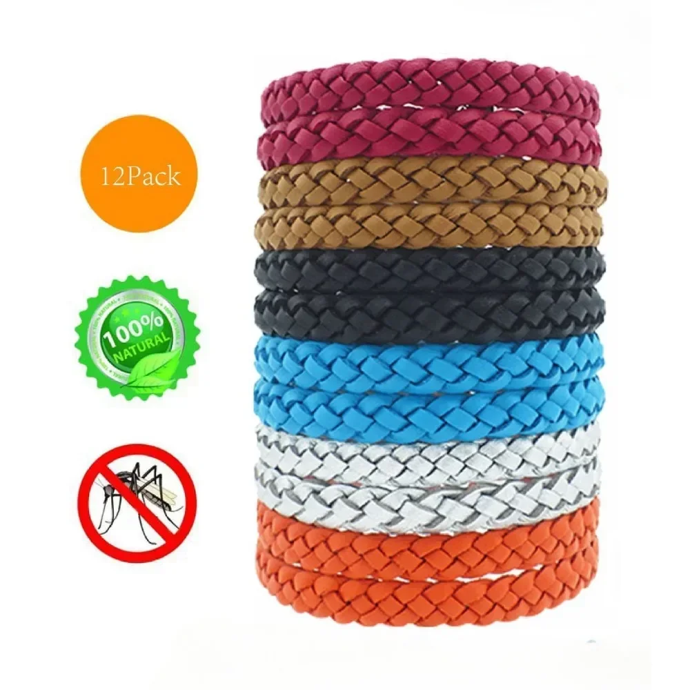 Insect Repellent Bracelet Strap PU Leather Adults Children Adjustable Length Anti Mosquito Bite Bracelet Anti-mosquito