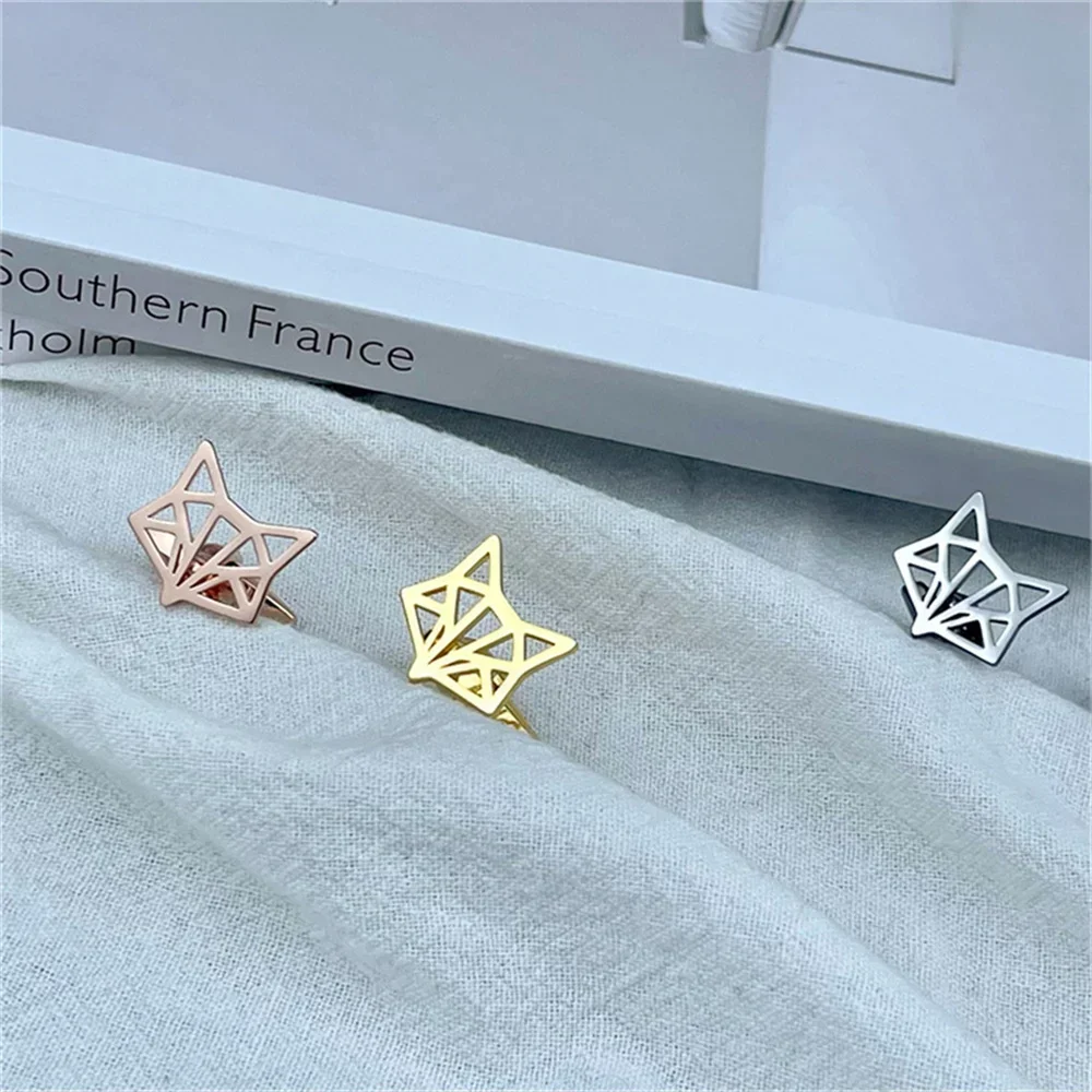 

Персонализированные запонки с полой головой лисы для мужчин, высококачественные ювелирные изделия из нержавеющей стали для жениха, пара оптовая и розничная продажа, kajdanki