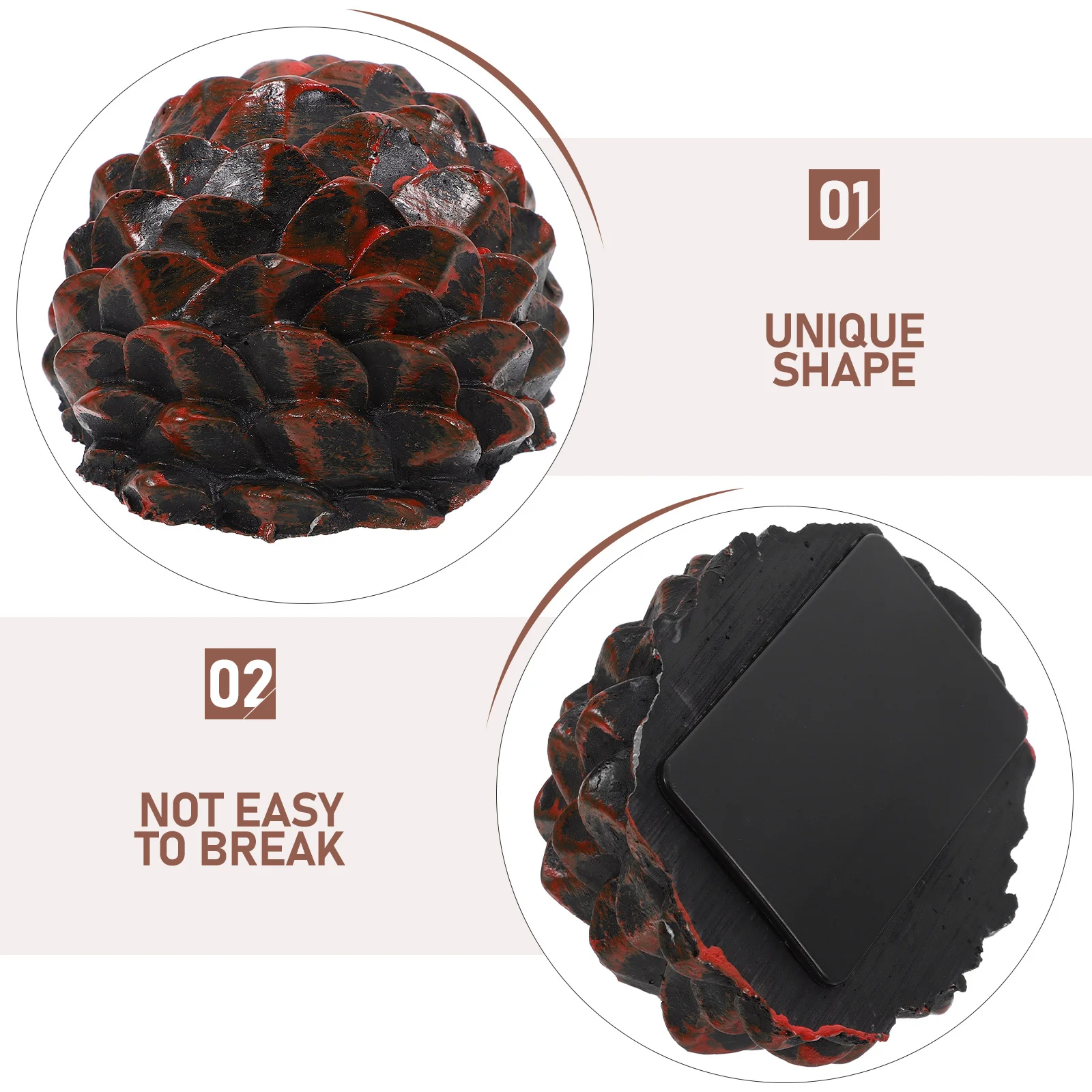 Hidden Key Boxes Outdoor Pine Cone Key Holder for Outside Front Yard Decor Security Storage Container for Spare Keys