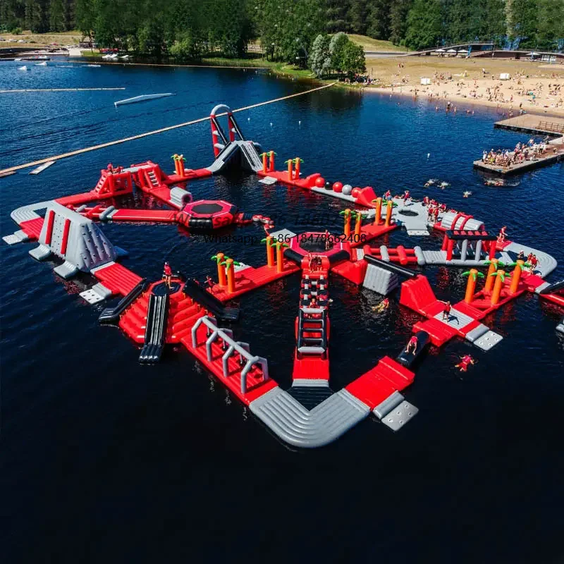 New Design Water Park Equipment Floating Inflatable Water Park Slide Aqua Park for Kids and Adults
