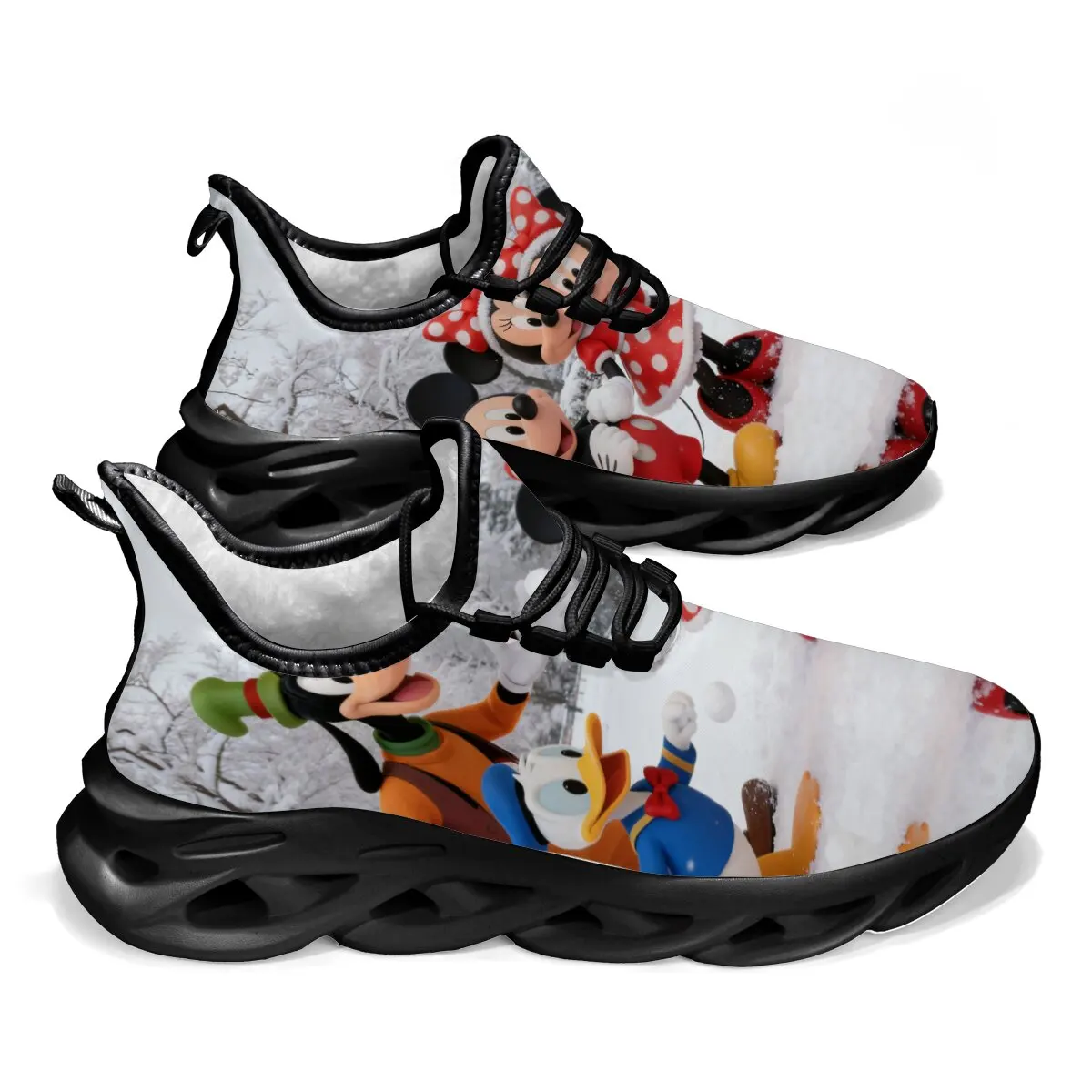 

Обувь с Микки Маусом, новая зимняя флисовая теплая мужская обувь серии Disney, модные женские кроссовки для бега, Zapatos, Минни Маус, Niña