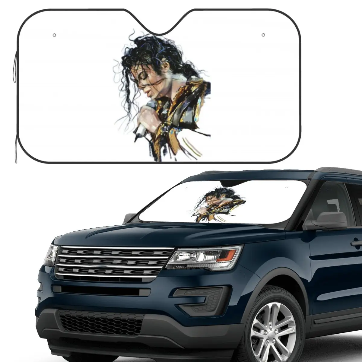

Michael Jackson Musicians Singers Dancers Sunshade Windscreen Car Front Windshield Window Sun Visor Accessories Covers