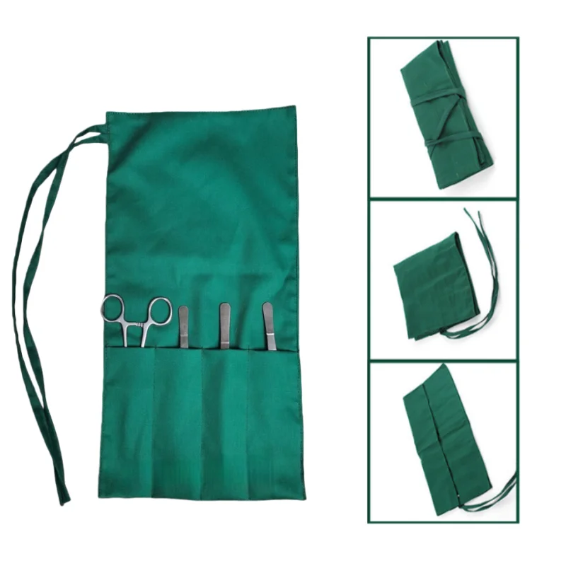 Medical Instrument Storage Bag High-Temperature Sterilizable Surgical Instrument Bag with Grid Insert Pockets for Medical Use