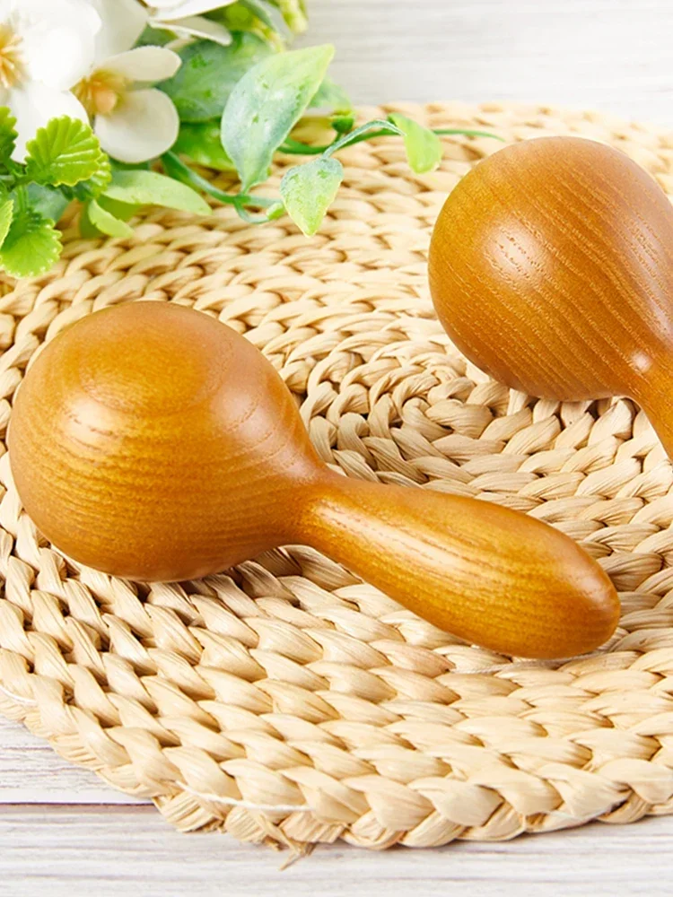 1PC Houten Massager Essentiële Olie Massage Stok Body Spa Meridiaan Tikken Massage Hamer Therapie Ontspanning Ronde Bal Massager