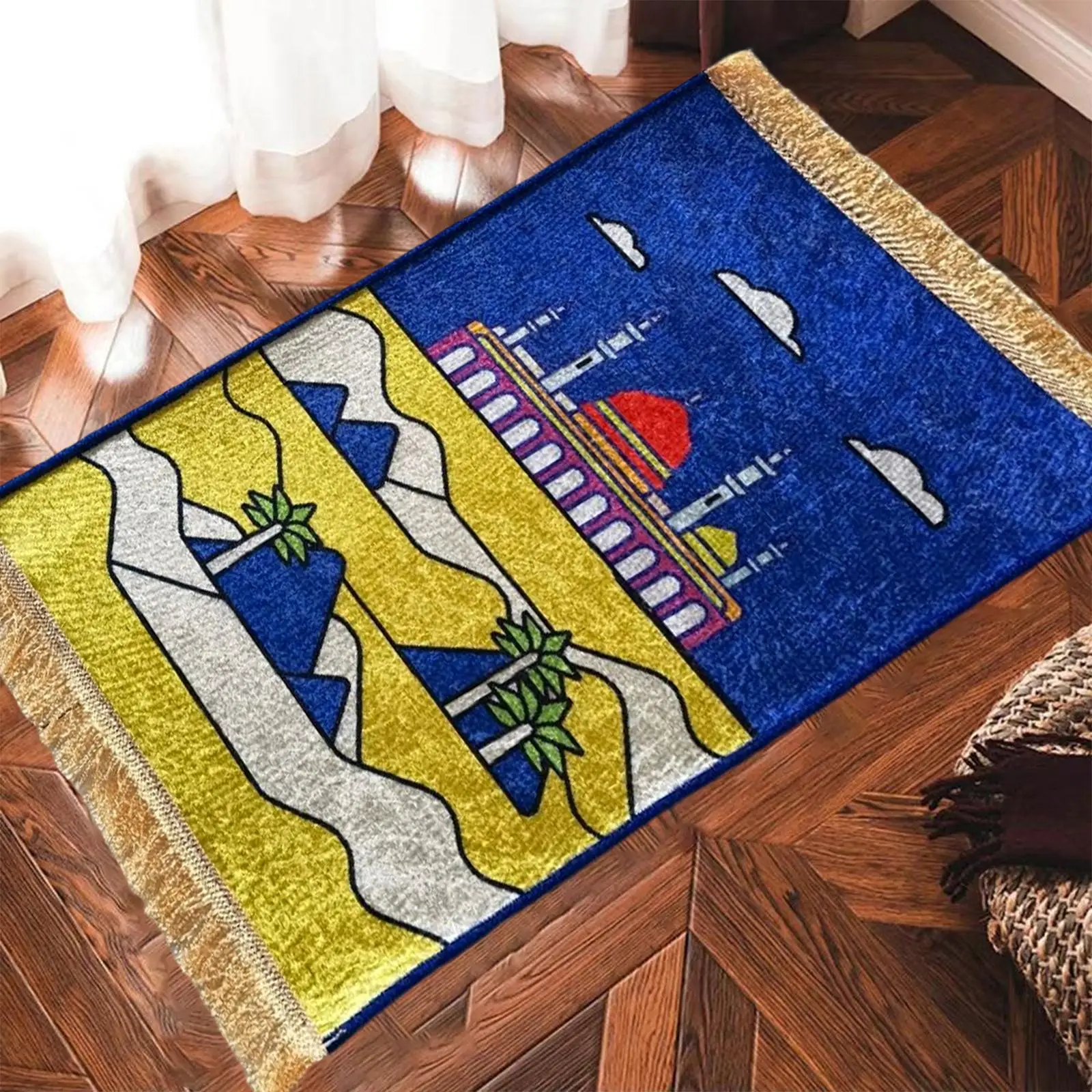 Prayer Rug for Kids Carpet Worship Rug for Decoration Ramadan Present