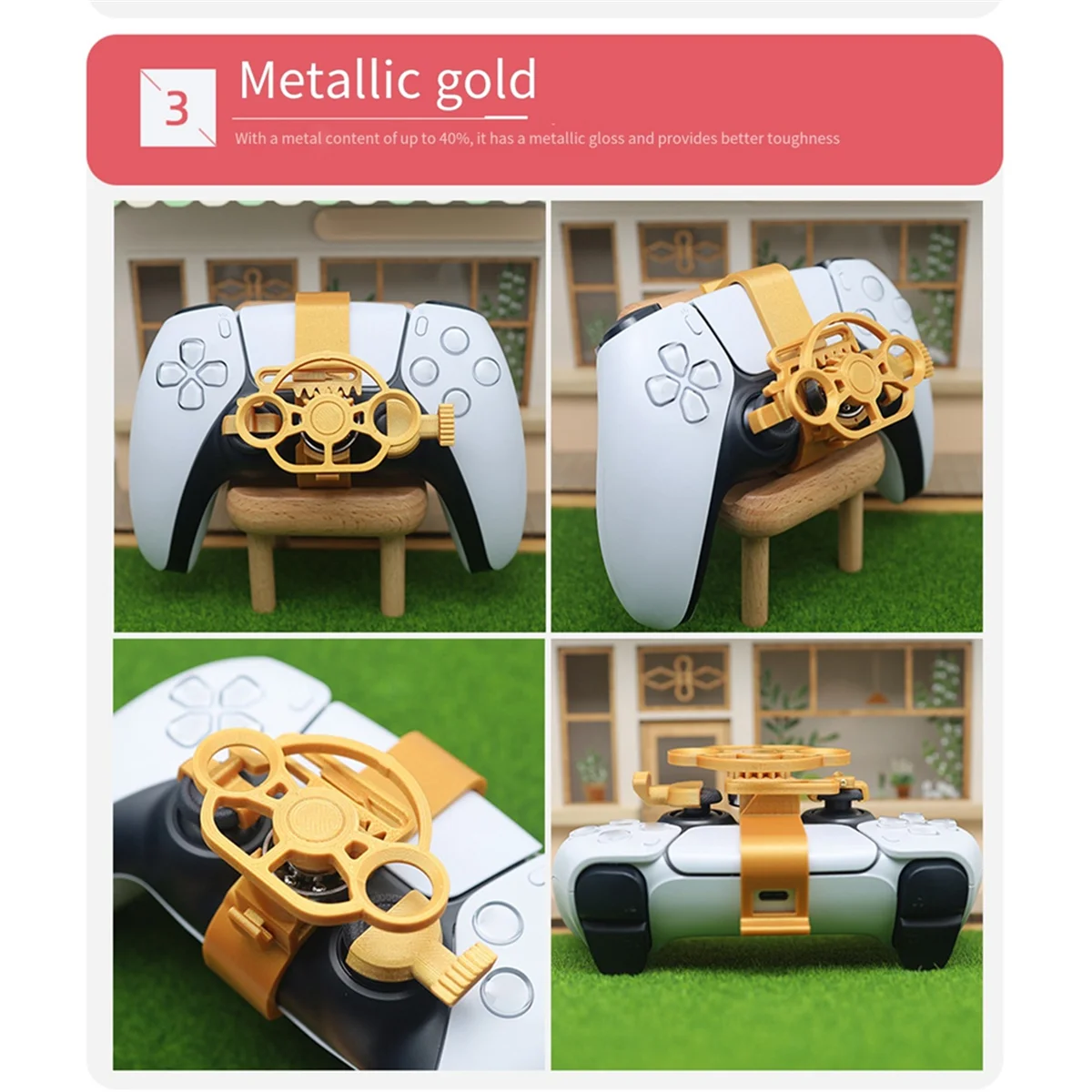 Мини-руль для PS5, игровой джойстик, гоночная игра, вспомогательный контроллер, аксессуары для игровой ручки C