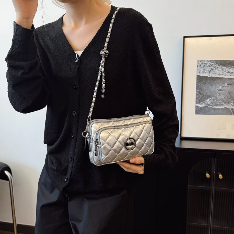 Durável um ombro bolsa feminina bonito impressão maillard estilo campus estudantes saco de corpo cruz ajustável deslocamento único